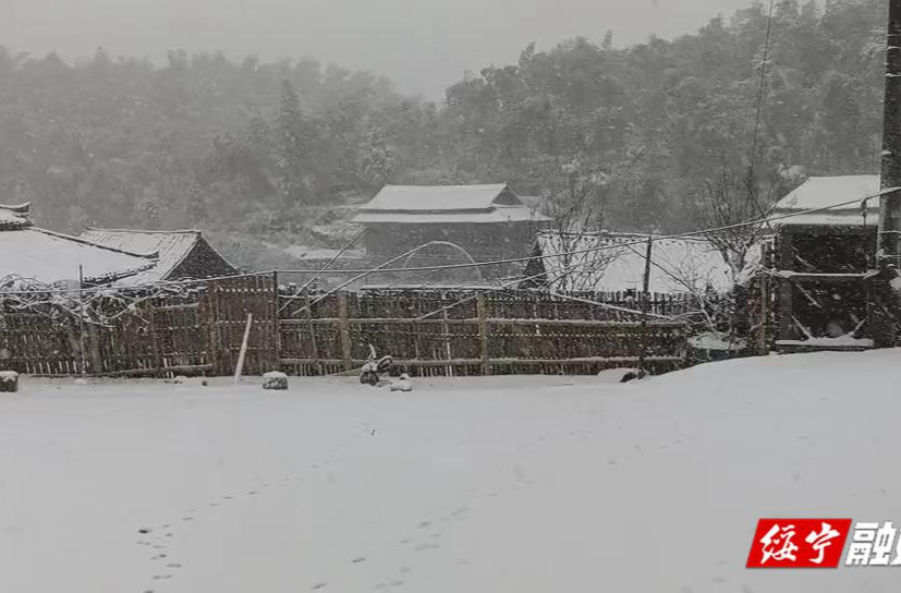 绥宁迎来2025年首场雪，银装素裹美如画