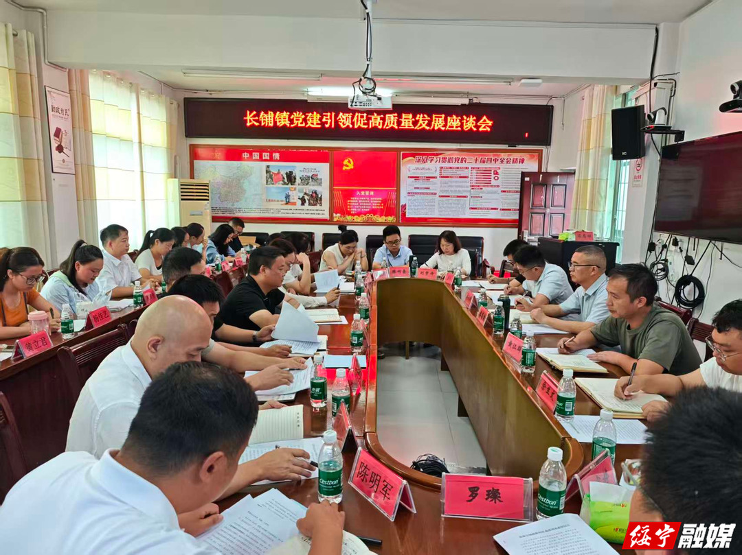 党建引领聚合力 共建共享促发展——长铺镇召开党建引领助推高质量发展座谈会